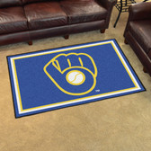 Milwaukee Brewers "Ball in Glove" Rug 4'x6'