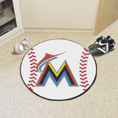 Miami Marlins Baseball Mat 27" diameter