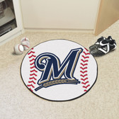 Milwaukee Brewers Baseball Mat 27" diameter