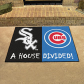 Chicago White Sox - Chicago Cubs House Divided Rugs 33.75"x42.5"