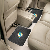 Miami Dolphins Backseat Utility Mats 2 Pack 14"x17"