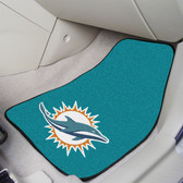 Miami Dolphins 2-piece Carpeted Car Mats 17"x27"
