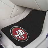 San Francisco 49ers 2-piece Carpeted Car Mats 17"x27"