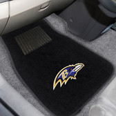 Baltimore Ravens 2-piece Embroidered Car Mats 18"x27"