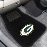 Green Bay Packers 2-piece Embroidered Car Mats 18"x27"