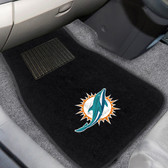 Miami Dolphins 2-piece Embroidered Car Mats 18"x27"