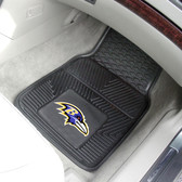 Baltimore Ravens Heavy Duty 2-Piece Vinyl Car Mats 17"x27"