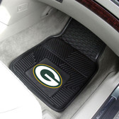 Green Bay Packers Heavy Duty 2-Piece Vinyl Car Mats 17"x27"