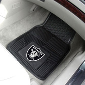 Oakland Raiders Heavy Duty 2-Piece Vinyl Car Mats 17"x27"