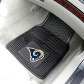 St. Louis Rams Heavy Duty 2-Piece Vinyl Car Mats 17"x27"