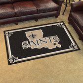 New Orleans Saints Rug 4'x6'
