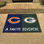 Chicago Bears/Green Bay Packers House Divided Rugs 33.75"x42.5"