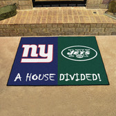 New York Giants/New York Jets House Divided Rugs 33.75"x42.5"