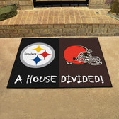 Pittsburgh Steelers/Cleveland Browns House Divided Rugs 33.75"x42.5"