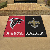 Atlanta Falcons - New Orleans Saints House Divided Rugs 33.75"x42.5"
