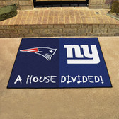 New England Patriots - New York Giants House Divided Rugs 33.75"x42.5"