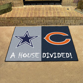 Dallas Cowboys/Chicago Bears House Divided Rugs 33.75"x42.5"