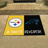 Pittsburgh Steelers/Carolina Panthers House Divided Rugs 33.75"x42.5"