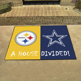 Pittsburgh Steelers/Dallas Cowboys House Divided Rugs 33.75"x42.5"