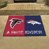 Atlanta Falcons/Denver Broncos House Divided Rugs 33.75"x42.5"