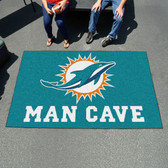 Miami Dolphins Man Cave UtliMat Rug 5'x8'