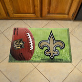 New Orleans Saints Scraper Mat 19"x30" - Ball