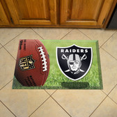 Oakland Raiders Scraper Mat 19"x30" - Ball