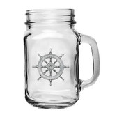 Ship Wheel Mason Jar Mug