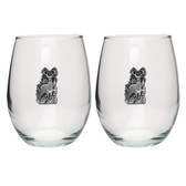 Whitetail Deer Stemless Wine Glass (Set of 2)