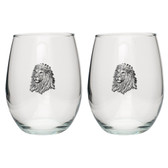 Lion Stemless Wine Glass (Set of 2)