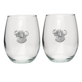 Cape Buffalo Stemless Wine Glass (Set of 2)