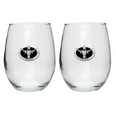 Texas Longhorn Stemless Wine Glass (Set of 2)