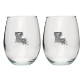 Louisiana Stemless Wine Glass (Set of 2)