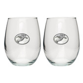 Snowboarder Stemless Wine Glass (Set of 2)