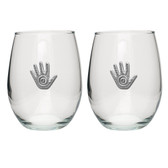 Spirit Hand Stemless Wine Glass (Set of 2)