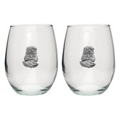 Sea Otter Stemless Wine Glass (Set of 2)