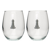 Lighthouse Stemless Wine Glass (Set of 2)