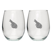 Alligator Stemless Wine Glass (Set of 2)