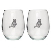 Raccoon Stemless Wine Glass (Set of 2)