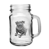 Bulldog Mason Jar Mug