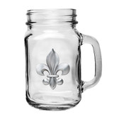 Fleur de Lis Mason Jar Mug