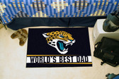 Jacksonville Jaguars Worlds Best Dad Starter Rug 19"x30"