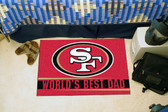 San Francisco 49ers Worlds Best Dad Starter Rug 19"x30"
