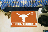 Texas Longhorns Worlds Best Dad Starter Rug 19"x30"