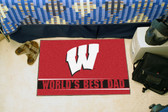 Wisconsin Badgers Worlds Best Dad Starter Rug 19"x30"
