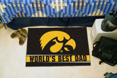 Iowa Hawkeyes Worlds Best Dad Starter Rug 19"x30"