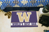 Washington Huskies Worlds Best Dad Starter Rug 19"x30"