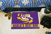 LSU Tigers Worlds Best Dad Starter Rug 19"x30"