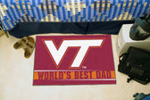 Virginia Tech Hokies Worlds Best Dad Starter Rug 19"x30"