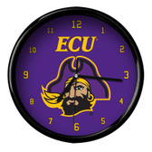 East Carolina Pirates Black Rim Clock - Basic